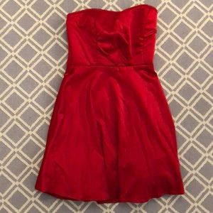 red mini dress
